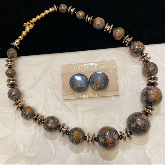 Vintage 80’s Dara Michelle Beaded Necklace Set - Picture 4 of 8